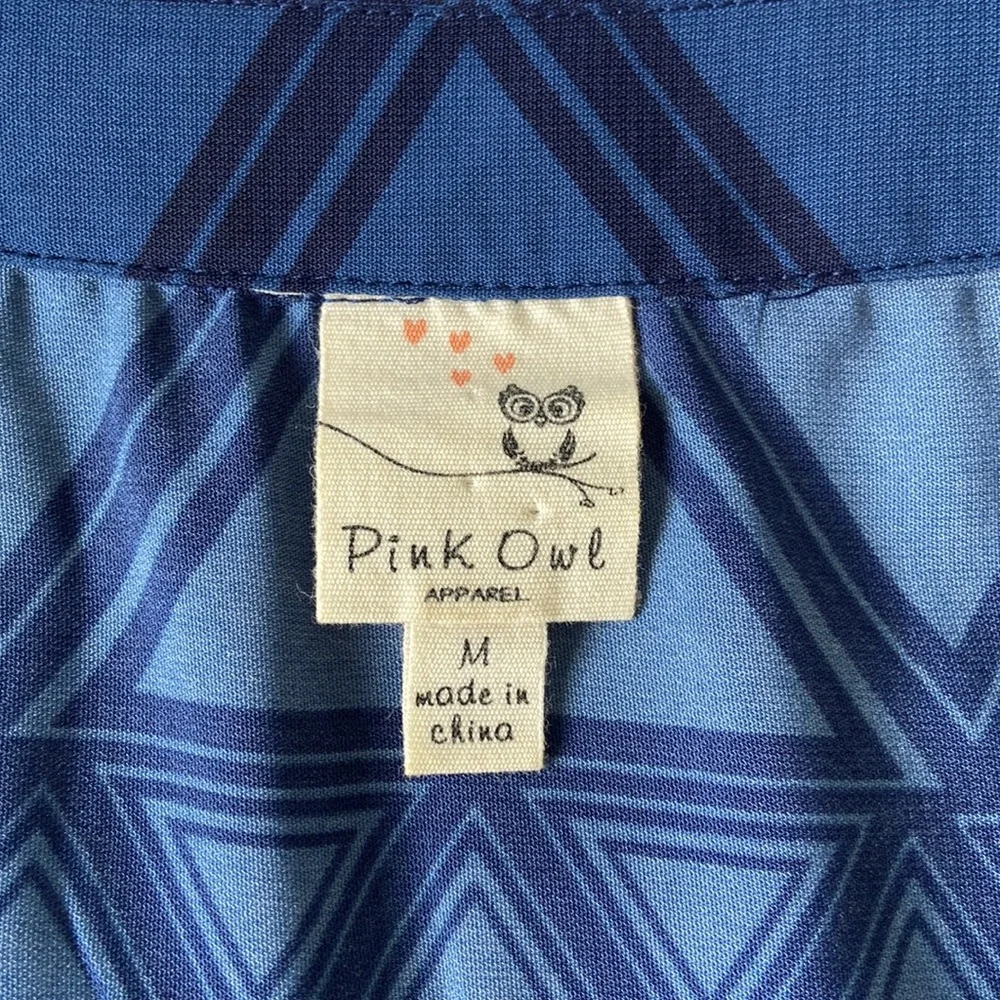 Pink Owl geometric blouse - Picture 3 of 8